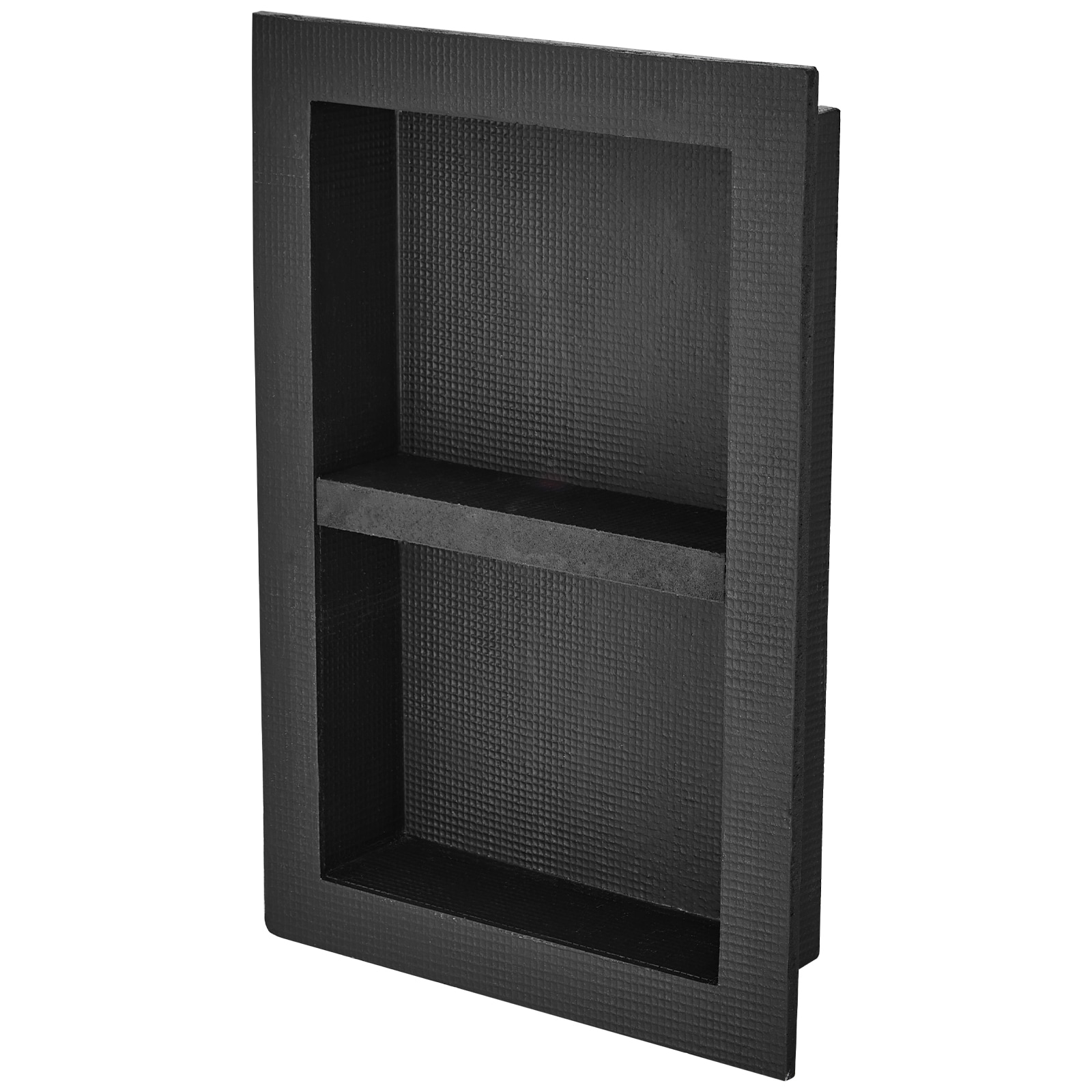 Shower Niche Recessed Double Shelf For Tiling Bathroom Storage Black_voghion.com